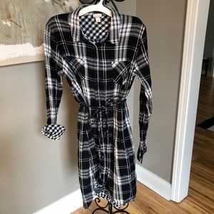 Plaid Shirt Dress